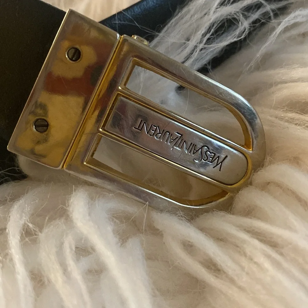 Vintage Yves Saint Laurent with gold/diver buckle